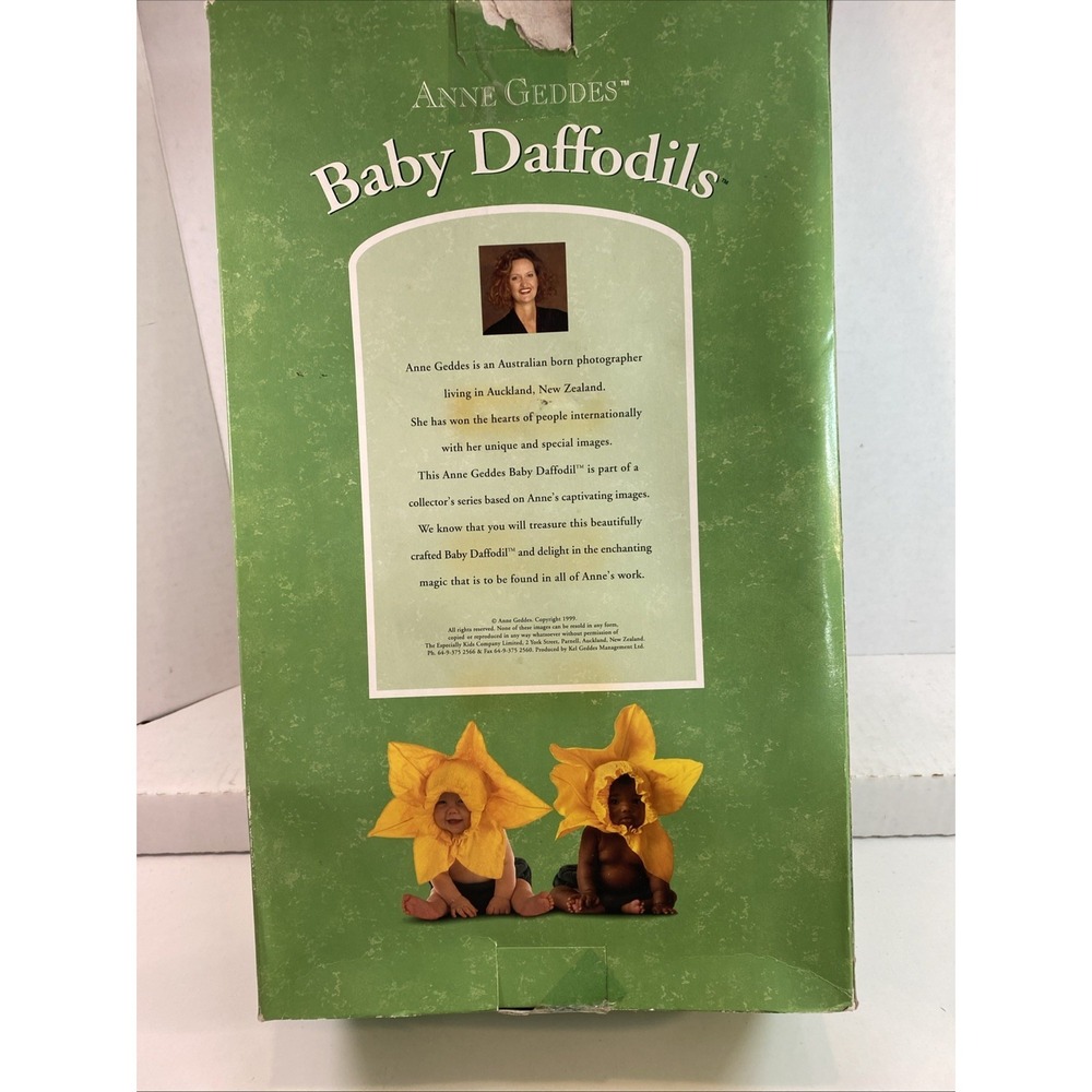 Anne Geddes Baby Daffodils Plastic 14" Baby‎ Doll 1999 ~ 18+ Months Rare Vintage - Picture 4 of 11